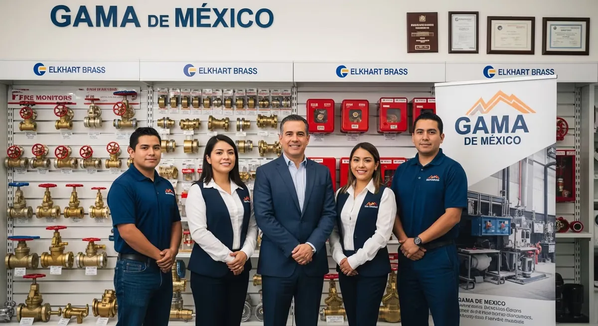 Showroom de Gama de México con equipo Elkhart Brass en CDMX
