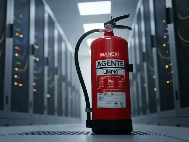 Extintor de agente limpio para data centers — MANEXT