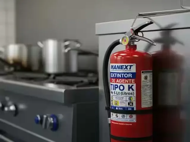 Extintor tipo K para cocinas comerciales clase K — MANEXT